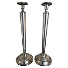 Antique Sterling Silver Candlesticks, Set of 2