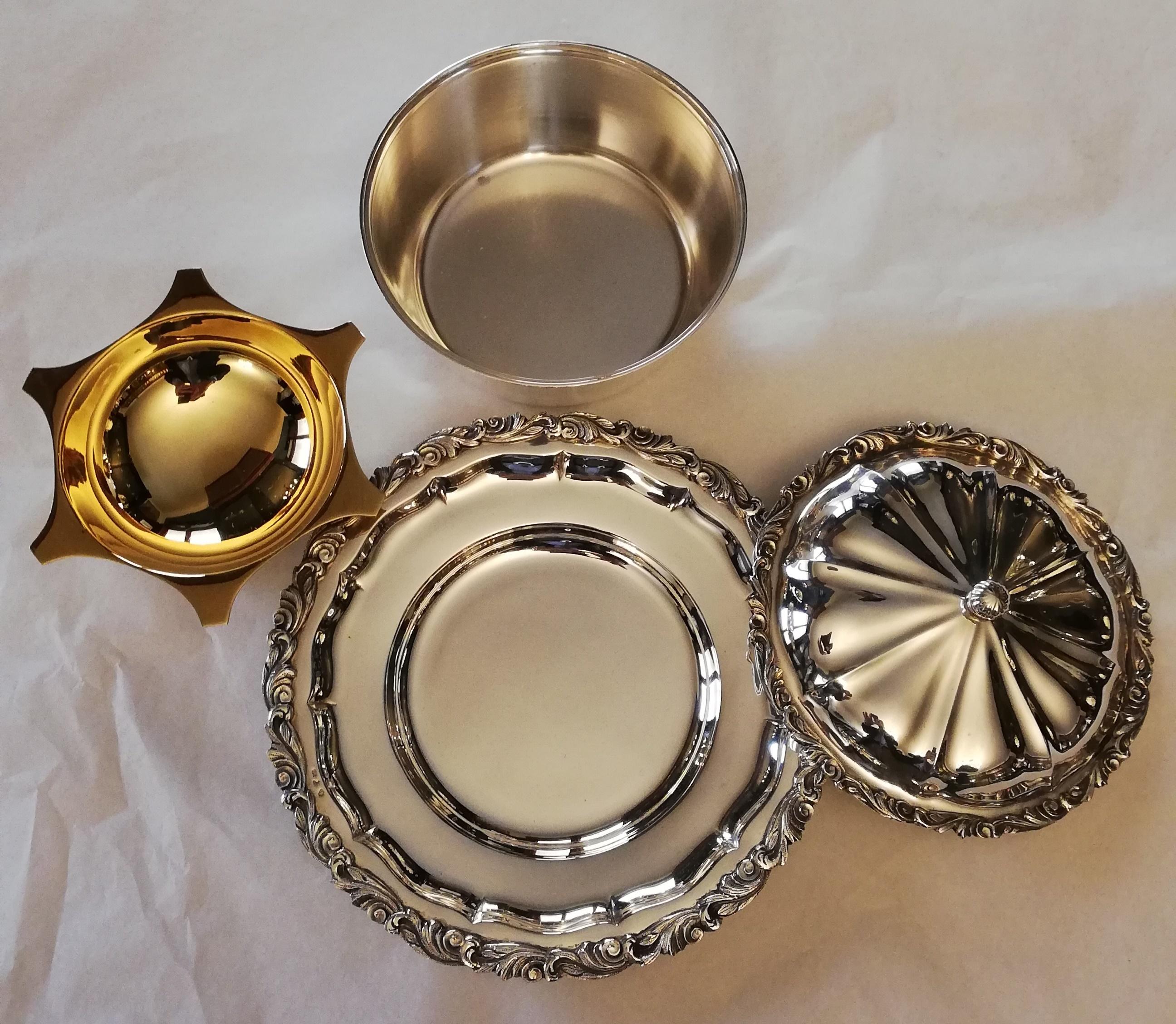 Antique Sterling Silver Caviar Dish In Good Condition For Sale In Vienna, Vienna