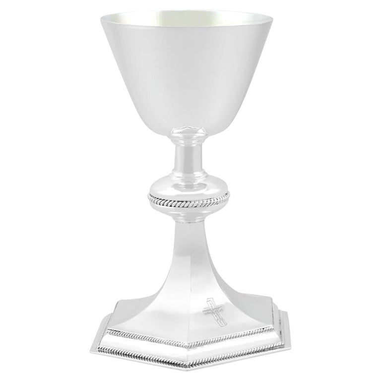 Antique Sterling Silver Chalice For Sale at 1stDibs