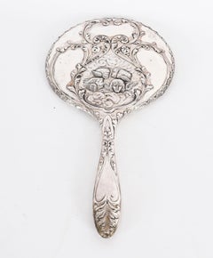 Antike Sterling Silber Cherubs Hand Spiegel S Blanckensee & Sons Birmingham 1912