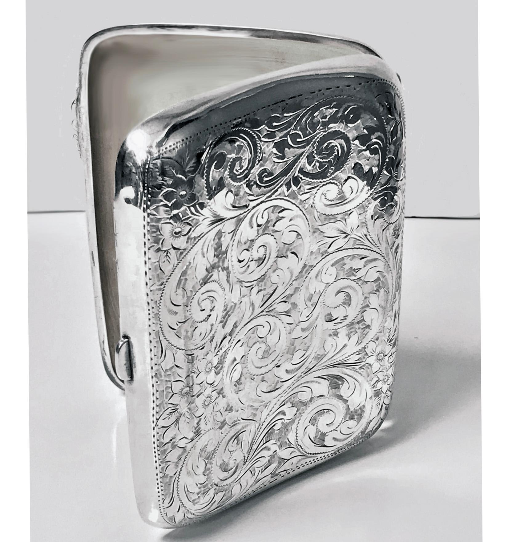 how much is a silver cigarette case worth