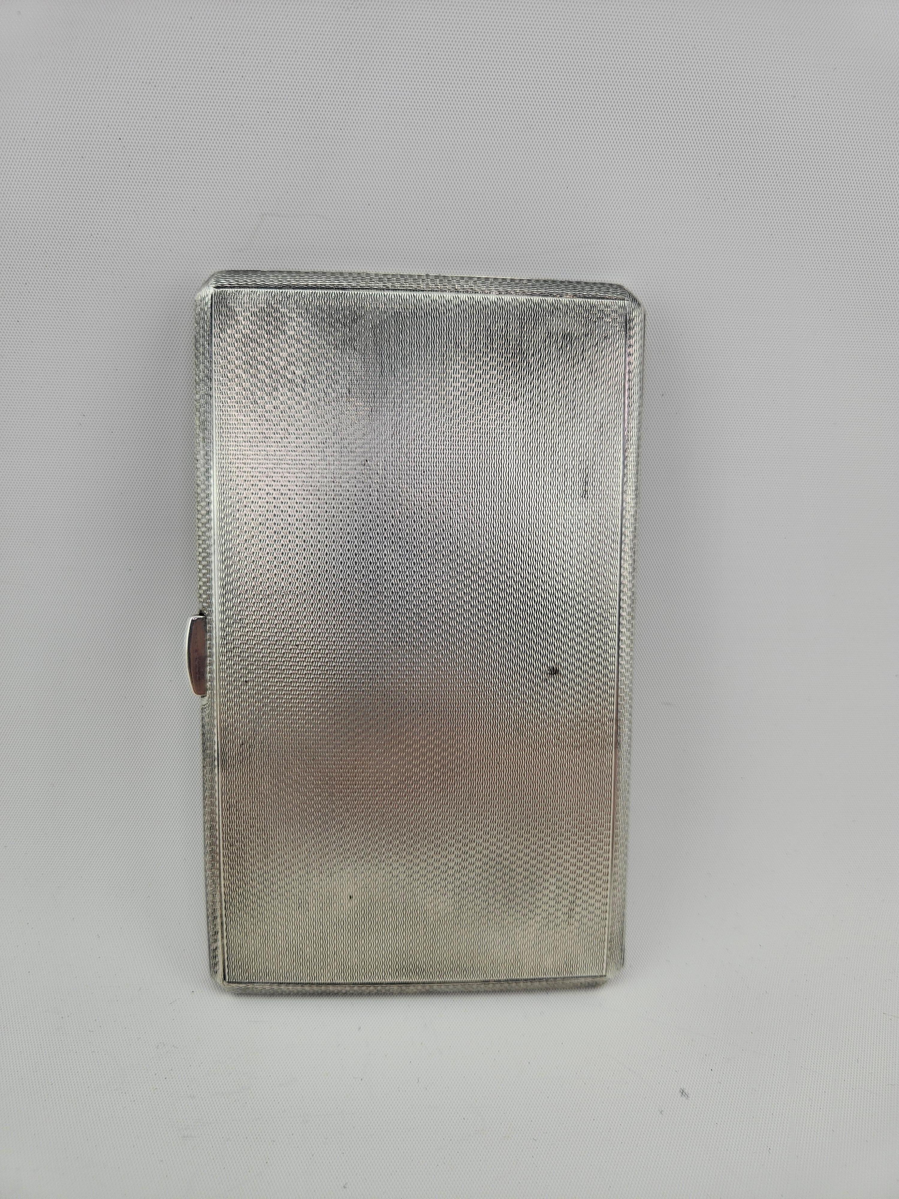 Sterling silver cigarette case. Not monogrammed.  Weight is 217 grams
 