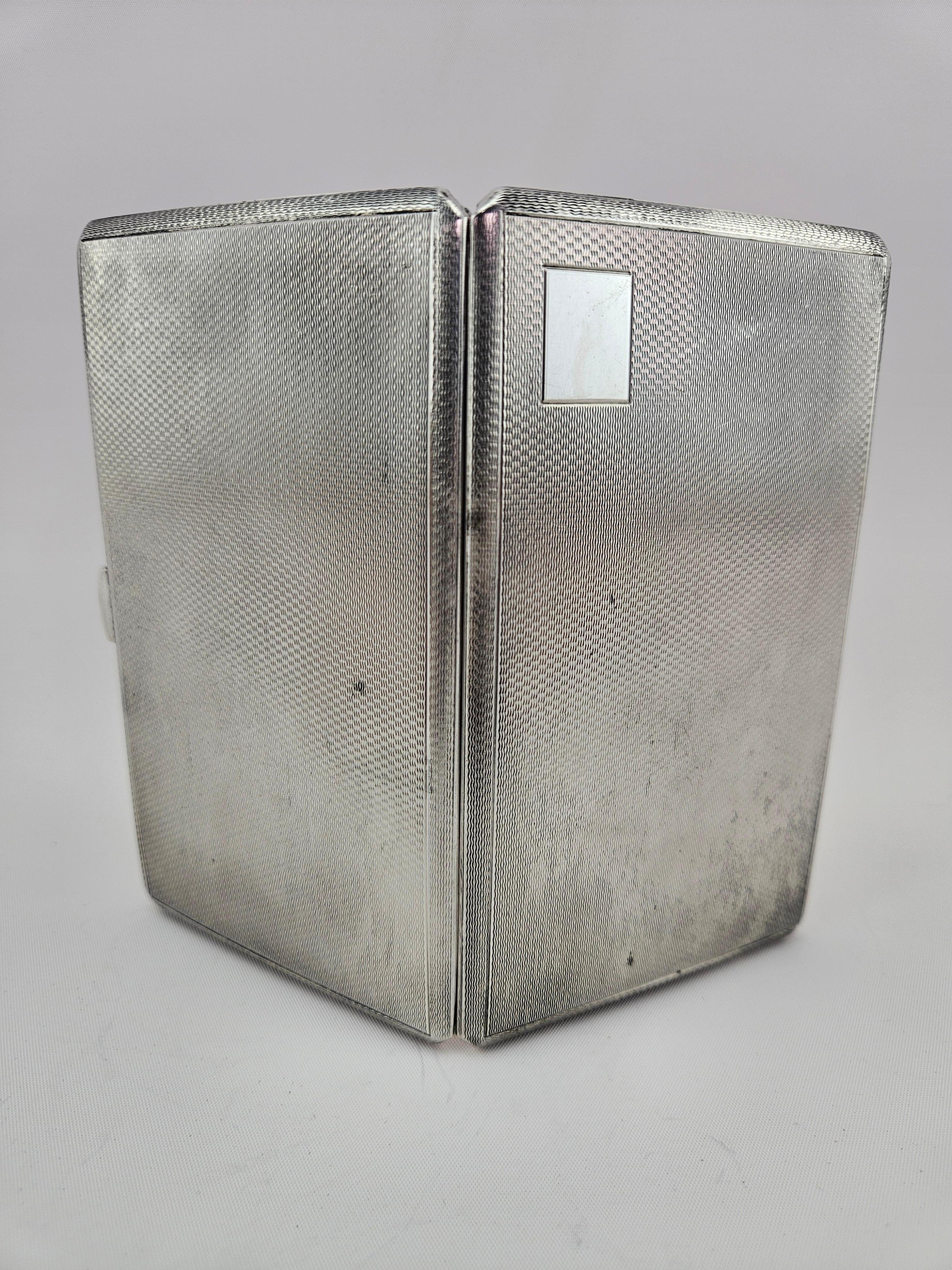 Antique Sterling Silver Cigarette Case For Sale 2