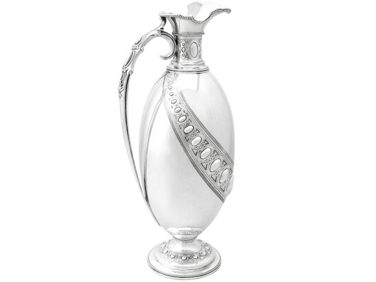 Barnard and Sons Ltd Antique Sterling Silver Claret Jug and Matching