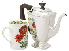 Antike Sterlingsilber-Kaffeekanne