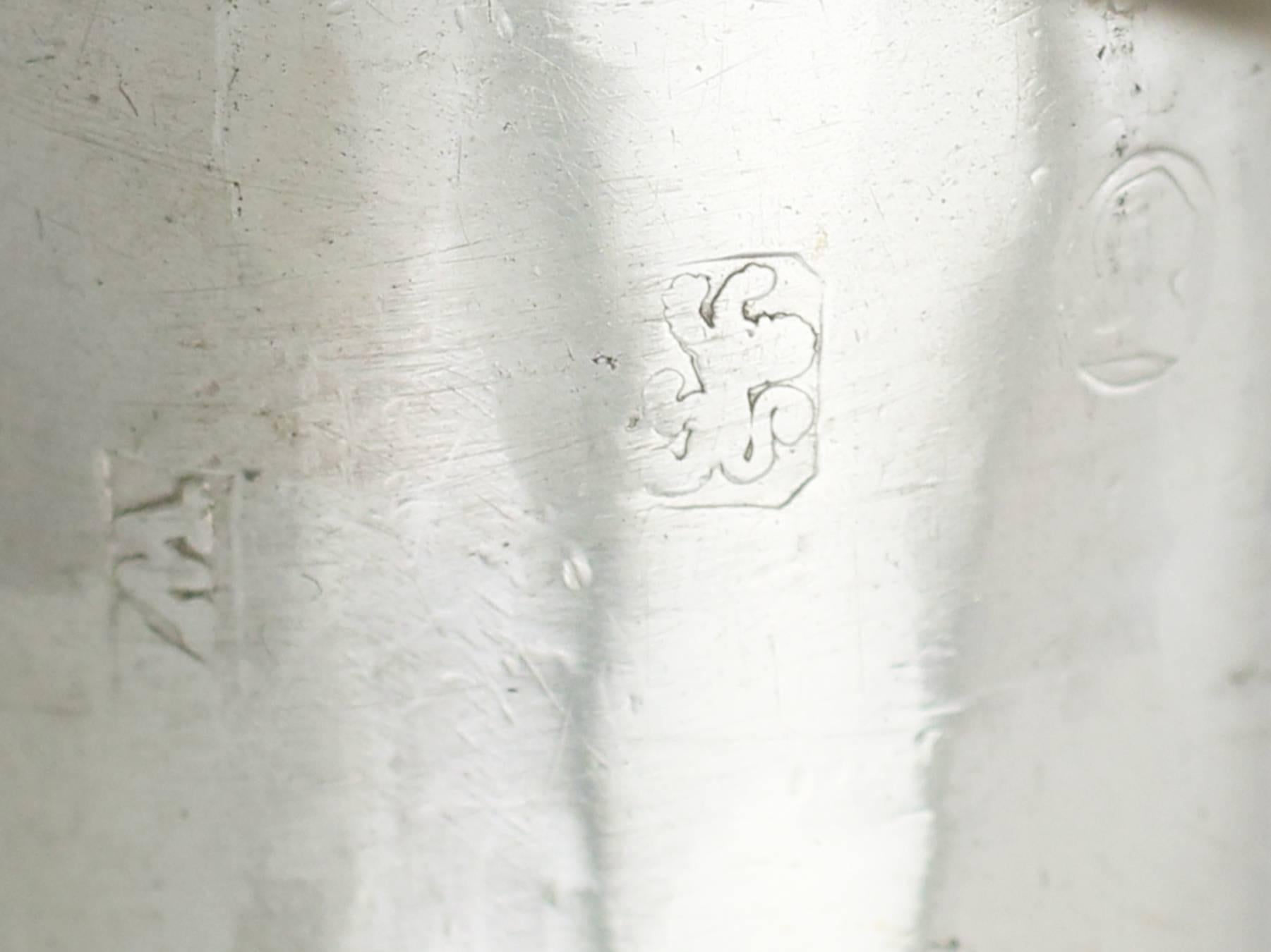 Antique Sterling Silver Corinthian Column Candlesticks, 1771 3