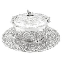 Antique Sterling Silver Covered Serving Dish