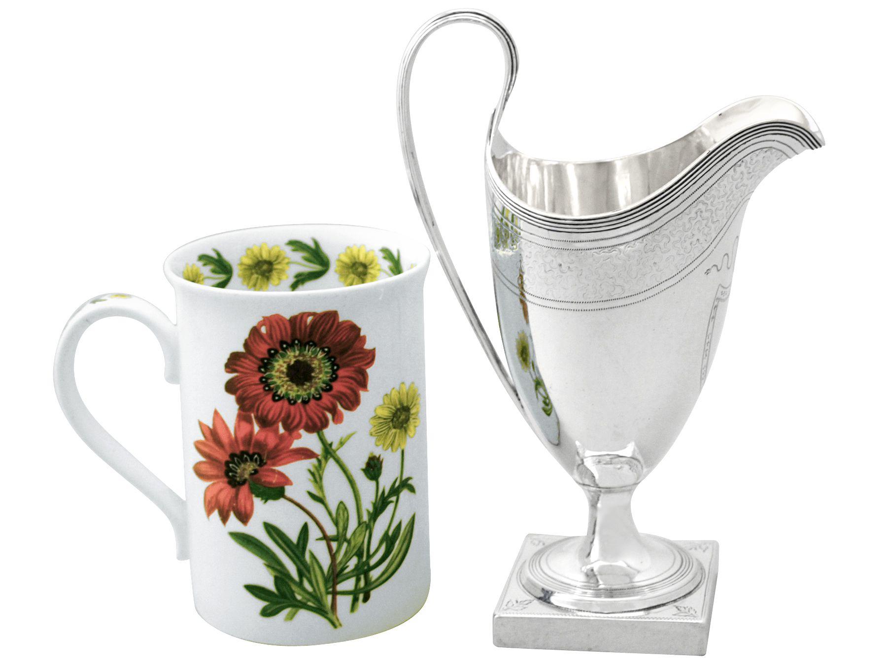 English Antique Sterling Silver Cream Jug or Creamer For Sale