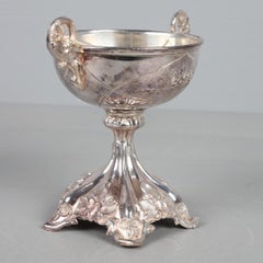 Antique Sterling Silver Cup, European Rococo Decorative Bowl Cup for Sale