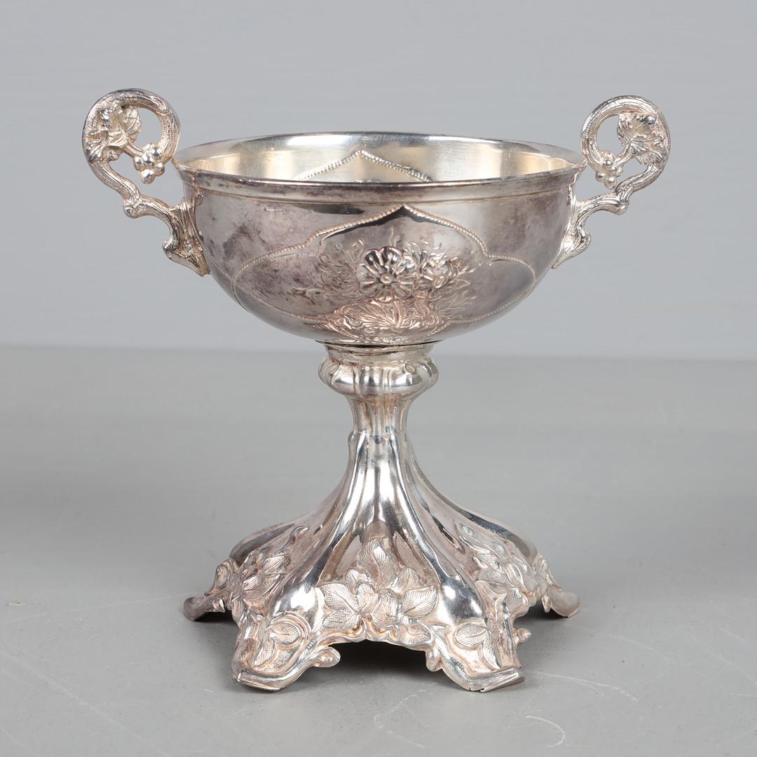 Danish Antique Sterling Silver Cup, European Rococo Decorative Bowl Cup for Sale