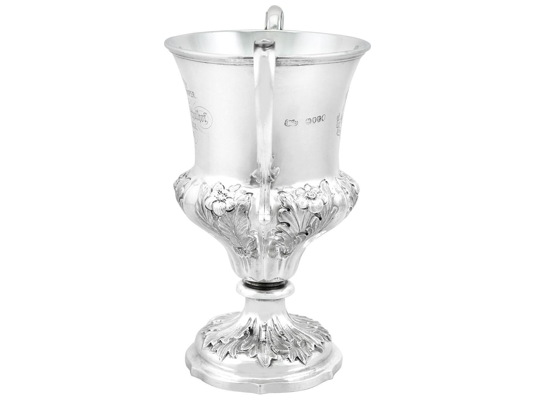 Victorian Antique Sterling Silver Cup For Sale