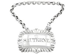 Antique Sterling Silver Decanter / Wine Bottle Labels