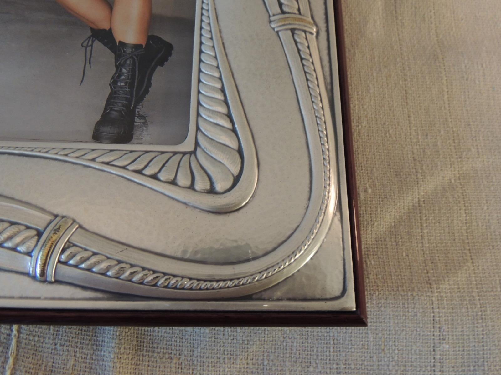 Hand-Crafted Antique Sterling Silver Decorative Picture Frame by Bruno Castellani