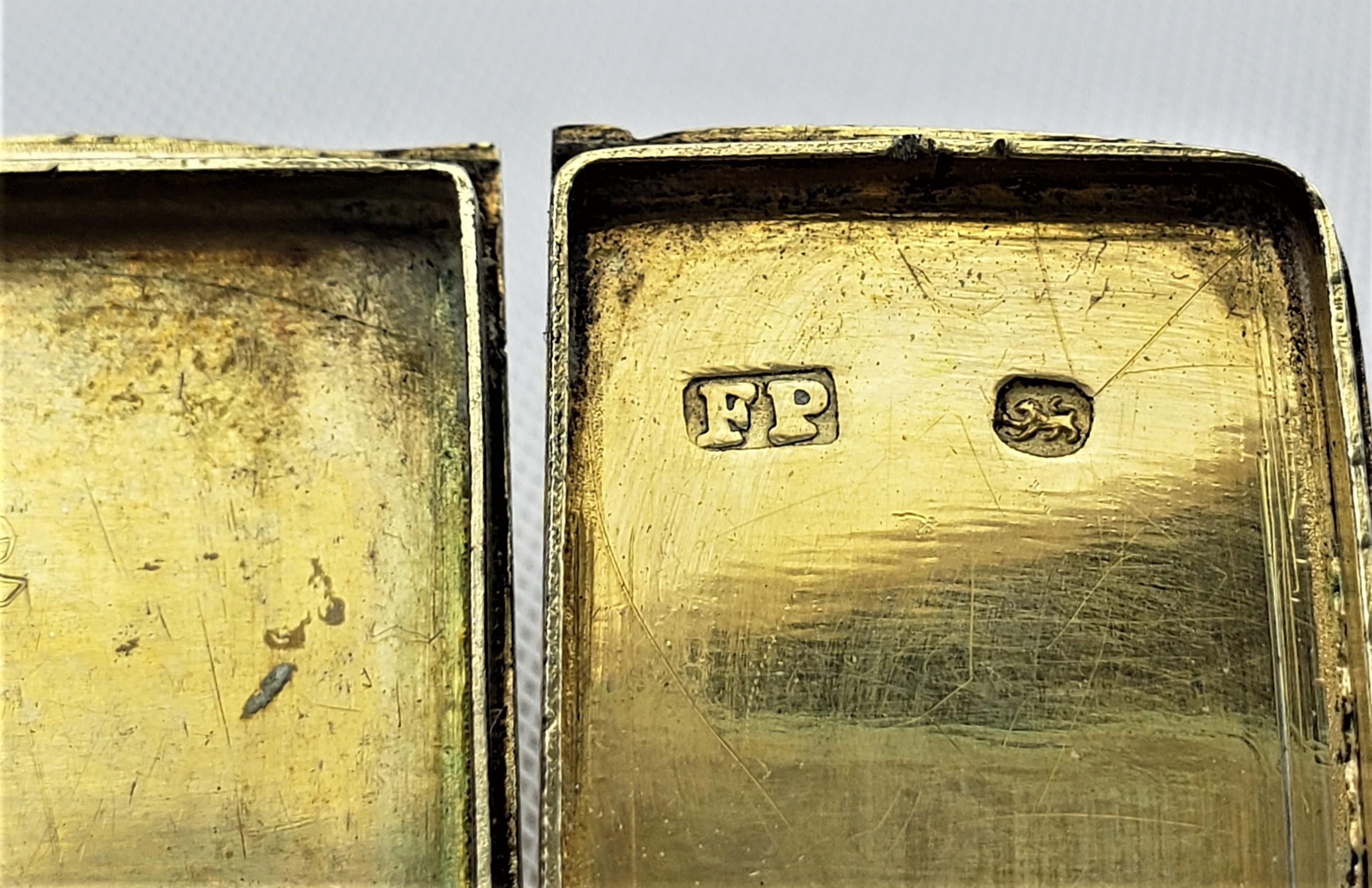 Tabatière et boîte à double étui en argent sterling antique avec décoration tournée par le moteur en vente 6