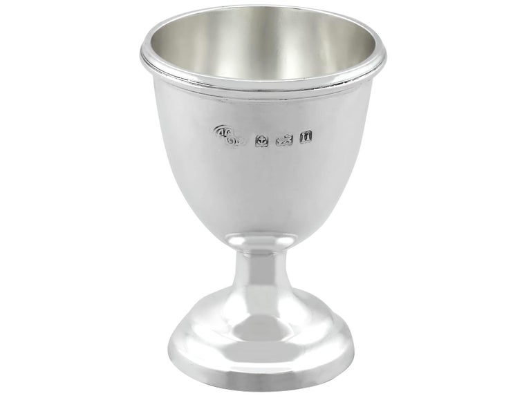 Antique Sterling Silver Egg Cruet Set For Four Persons For Sale at 1stDibs