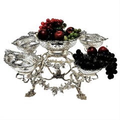 Antique Sterling Silver Epergne Centrepiece 1911 Georgian 18th Century Style
