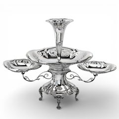 Antico Epergne / Centrotavola / Vaso in argento Sterling 1911