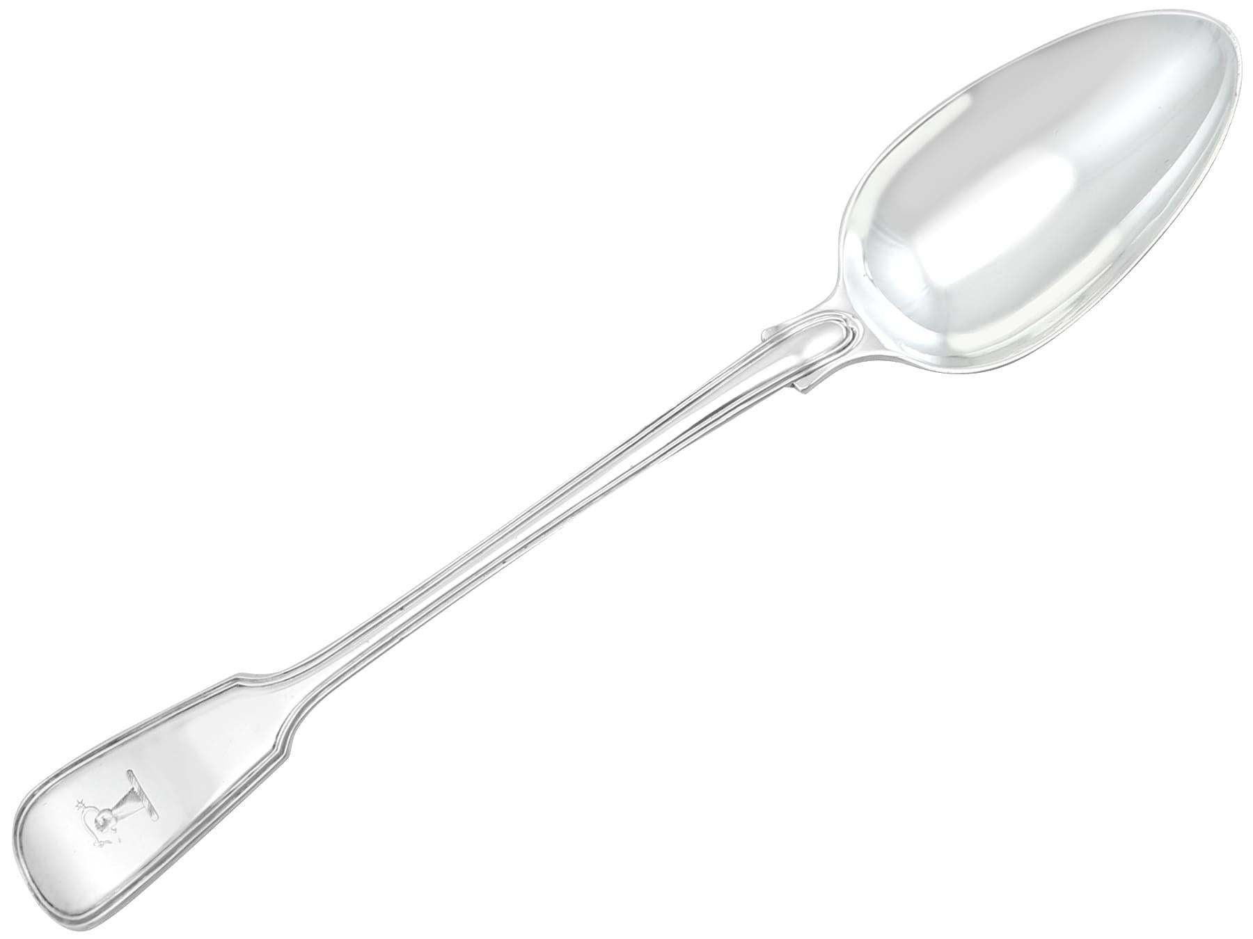 Antique Sterling Silver Fiddle and Thread Pattern Gravy Spoon and Sauce Ladle Se 1