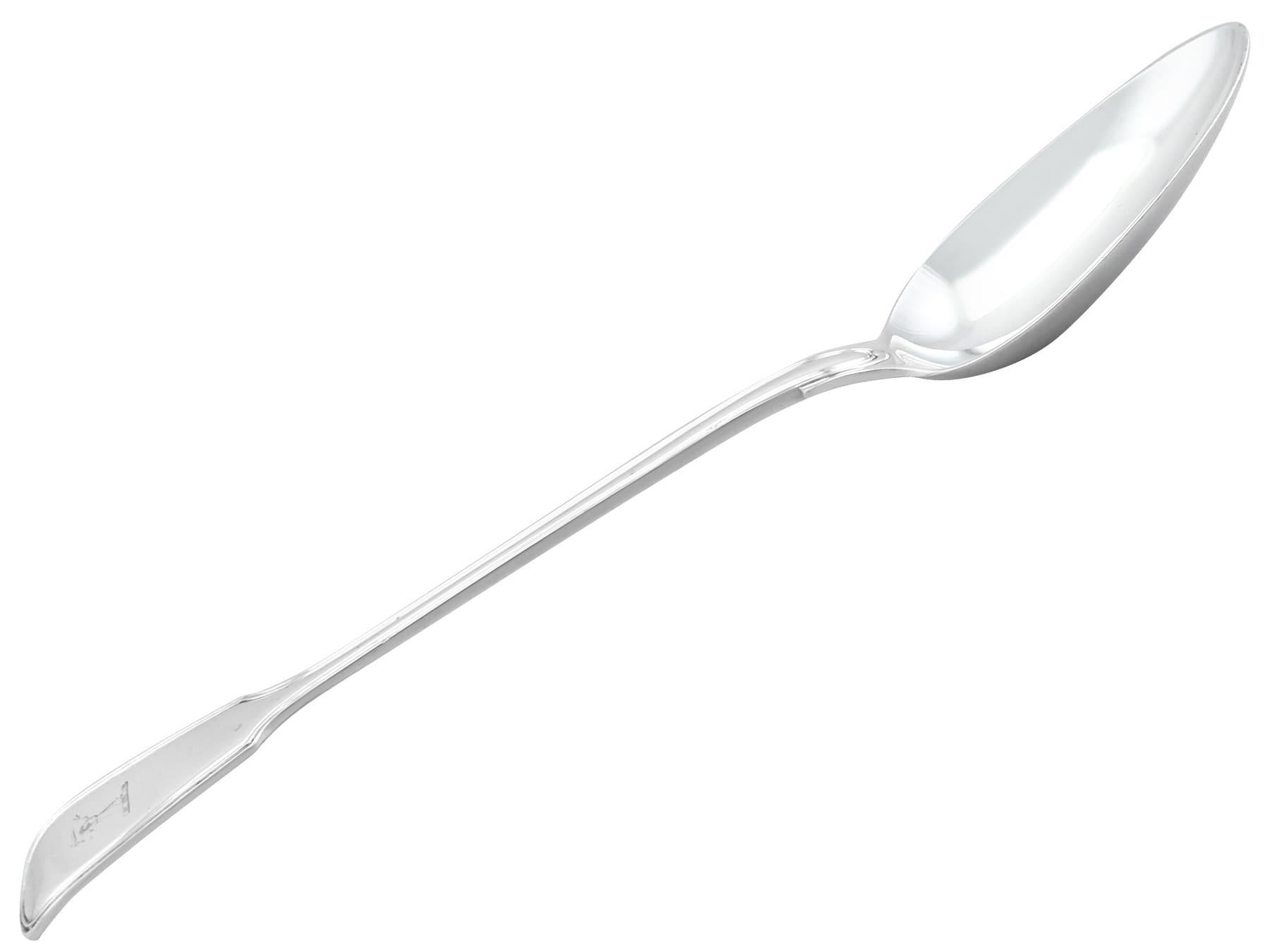 Antique Sterling Silver Fiddle and Thread Pattern Gravy Spoon and Sauce Ladle Se 2