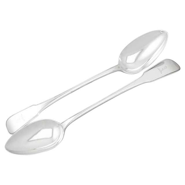 Fiddle Thread by Leonhardt and Fiegel 800 Silver Flatware Individual ...