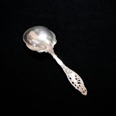 Antique Sterling Silver Figural Labors of Cupid Serving Spoon, c1890