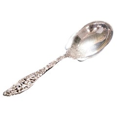 Antique Sterling Silver Figural Labors of Cupid Serving Spoon, c1890