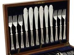 20th Century Antique 1932 Sterling Silver Fish Service for Twelve Persons