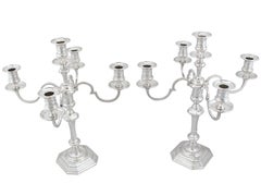 Antique Sterling Silver Five Light Candelabra, 1919
