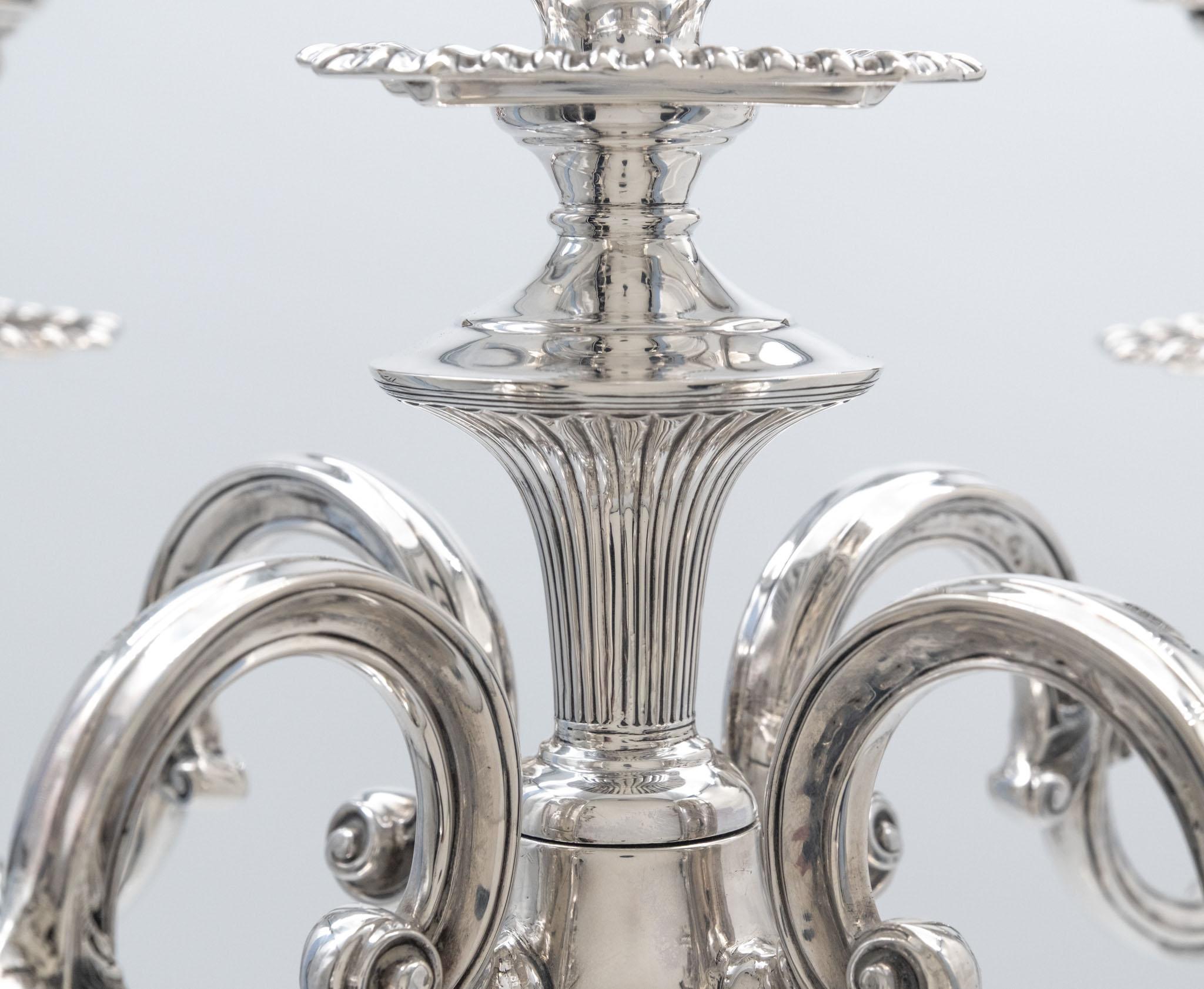 Argento Antico candelabro in argento sterling a cinque luci Goldsmiths & Silversmiths London in vendita