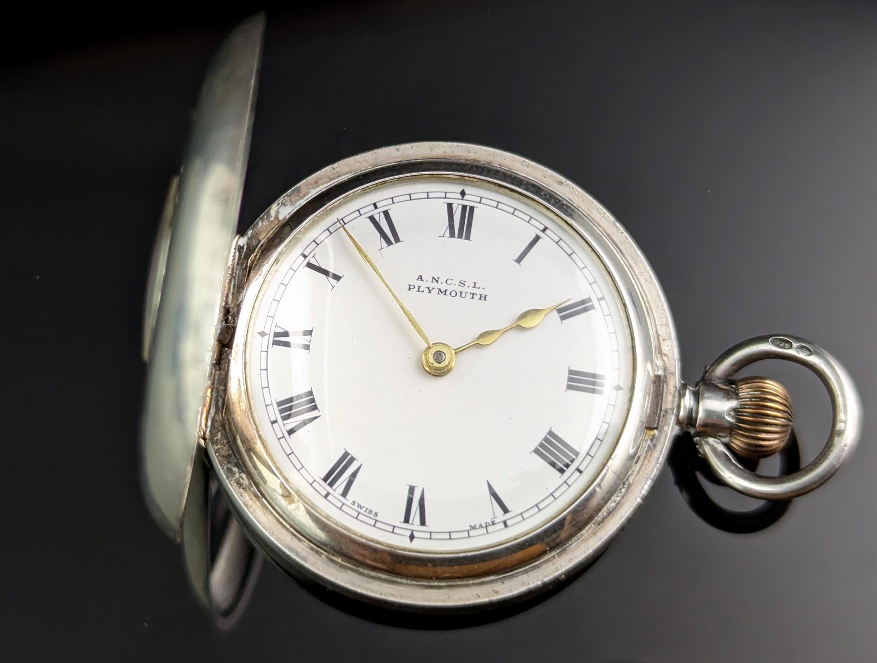 Antike Armbanduhr aus Sterling Silber, Taschenuhr  5