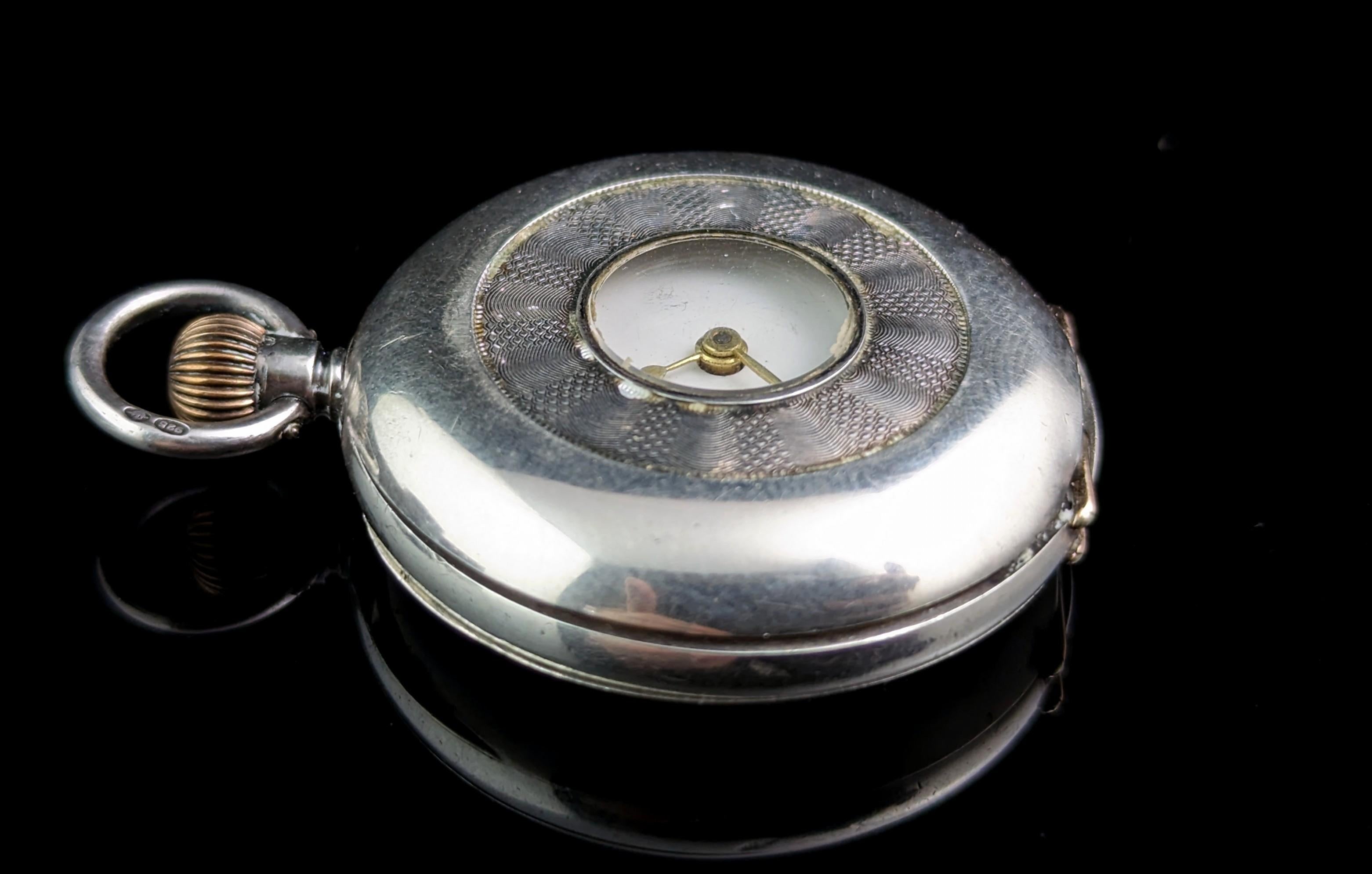 Antique Sterling Silver Fob Watch, Pocket Watch 6