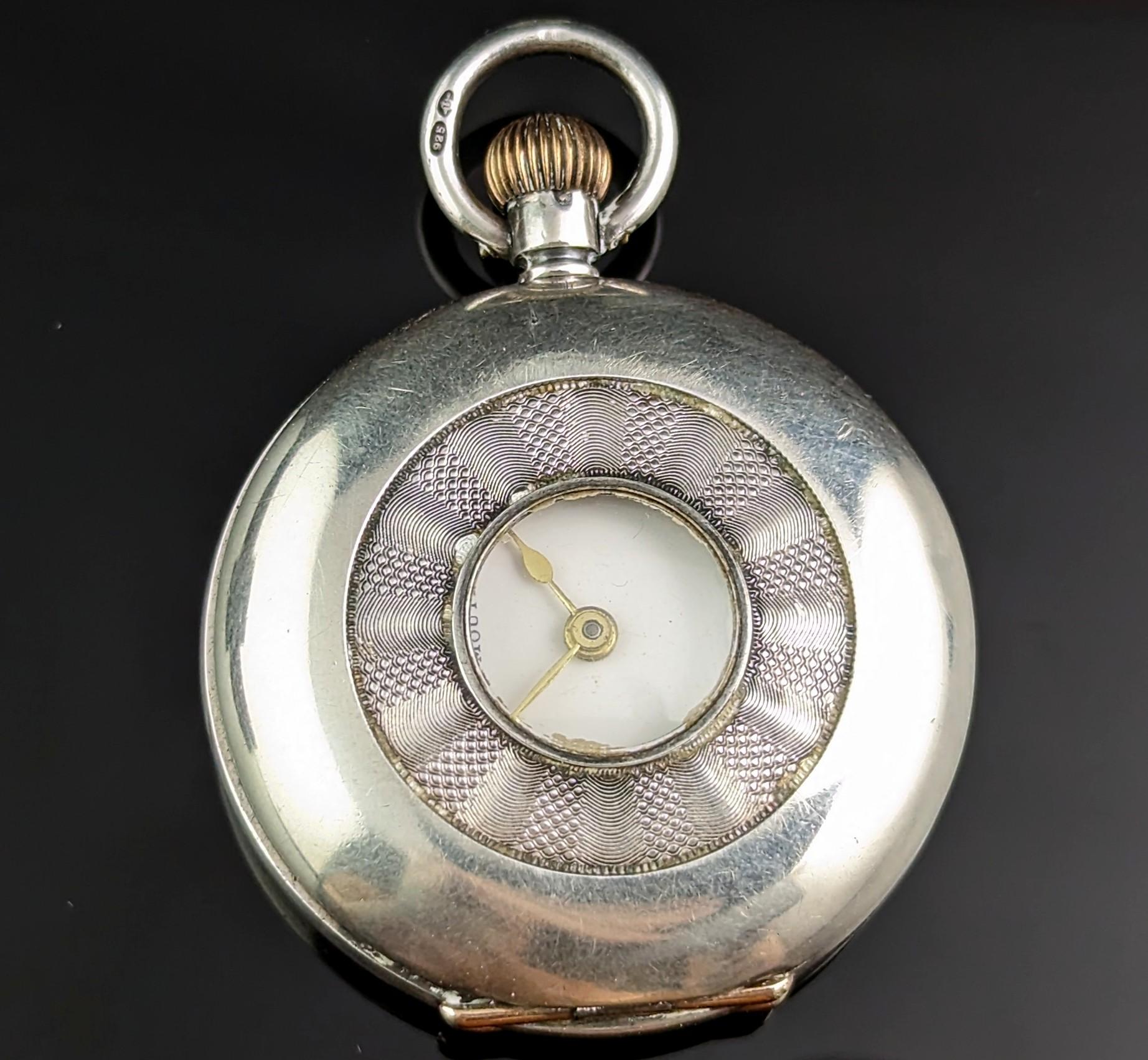 Antique Sterling Silver Fob Watch, Pocket Watch 7