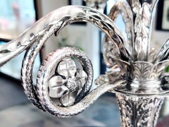 Antico candelabro a quattro luci in argento sterling