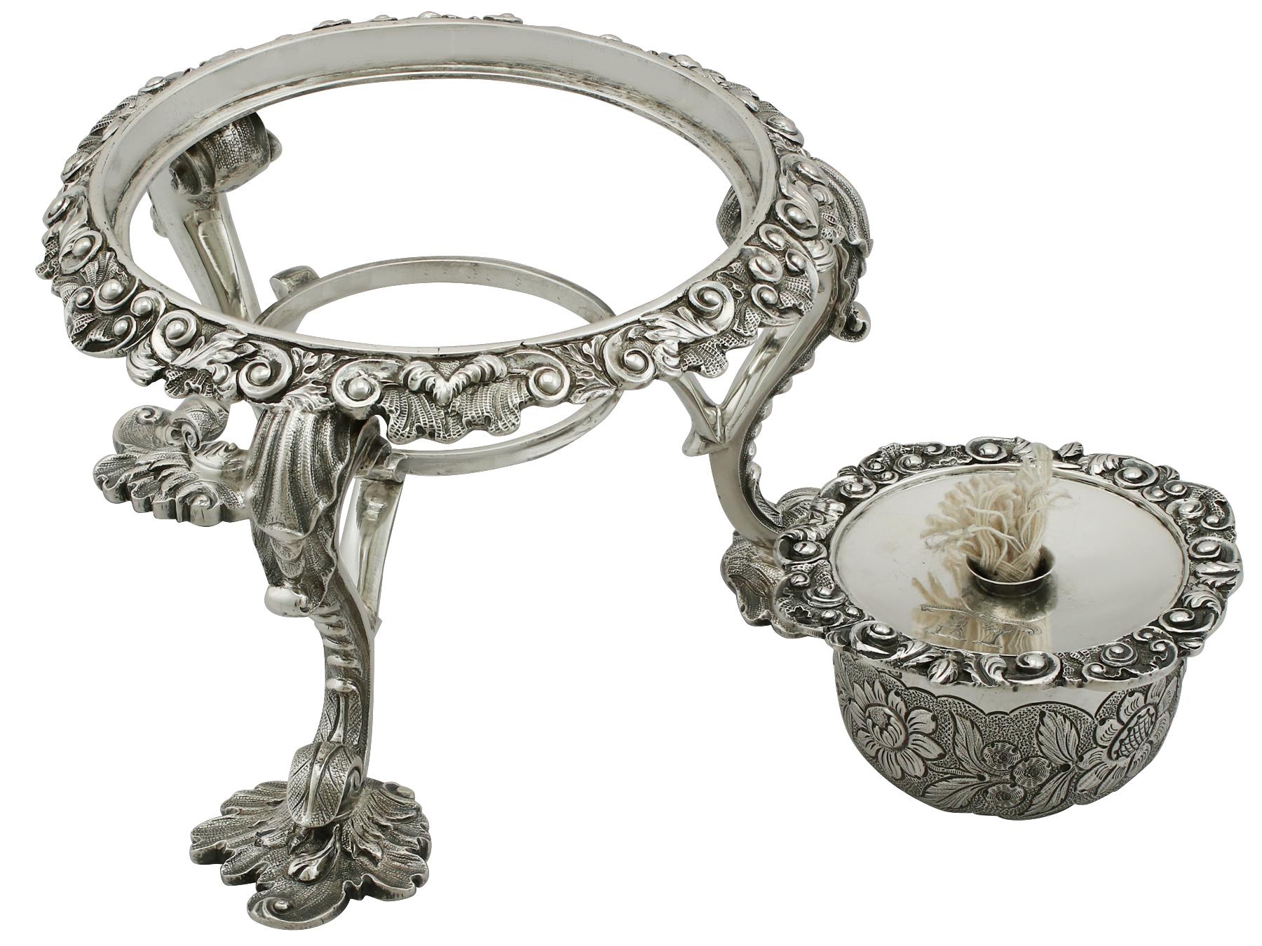 Antique Sterling Silver Four Piece Tea and Coffee Service, 1827 3