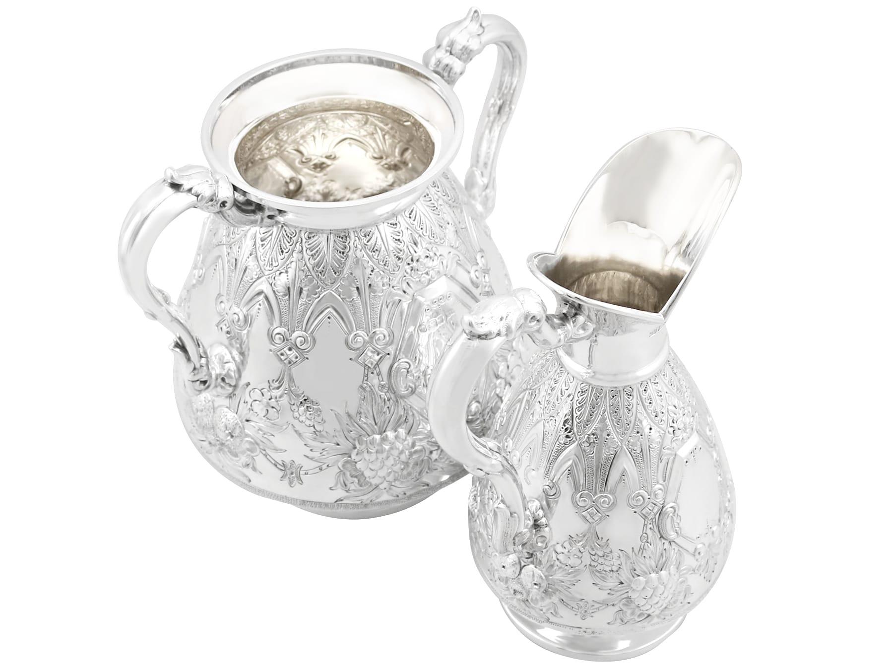 Early 20th Century Antique Sterling Silver Four-Piece Tea and Coffee Service For Sale