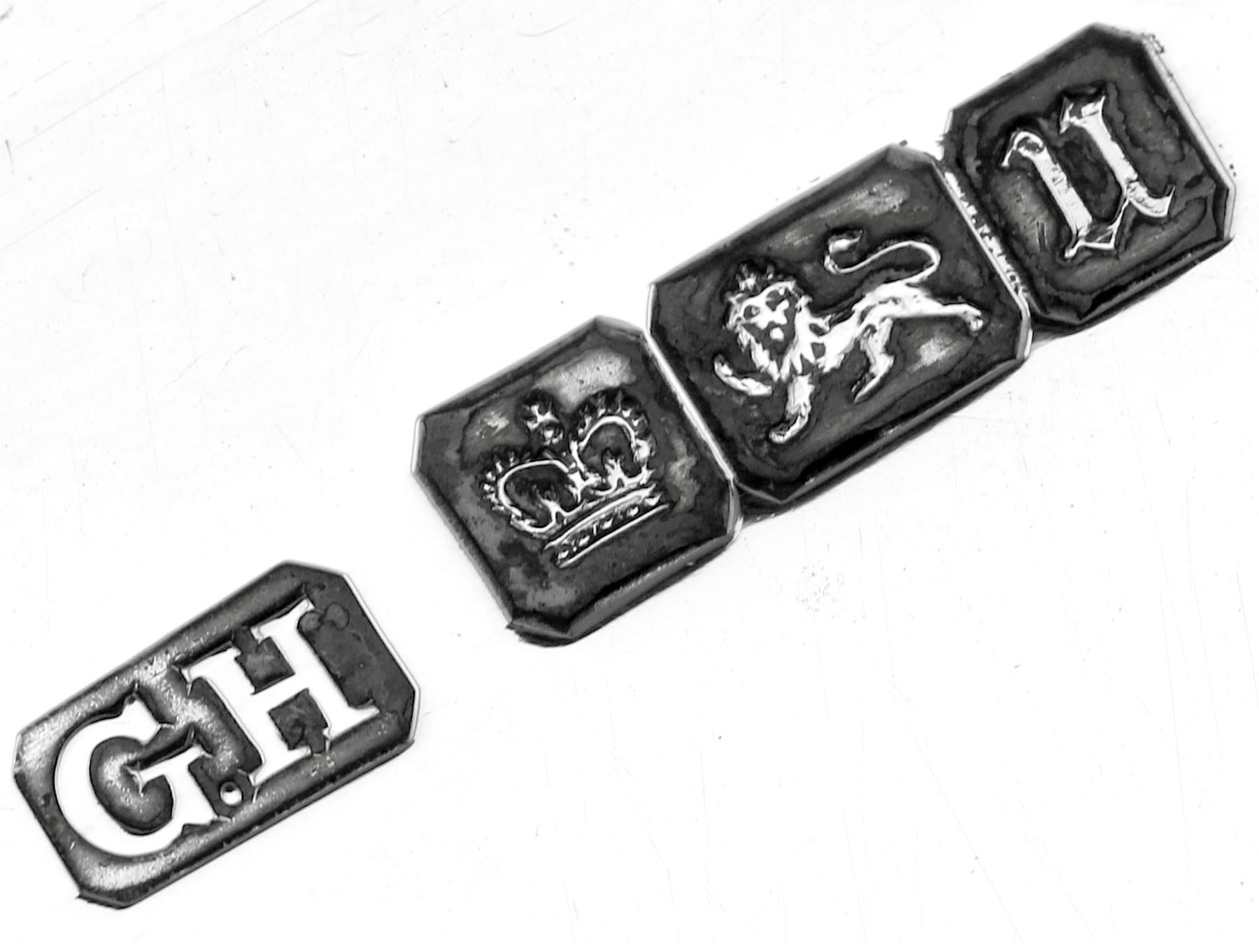 Bandeja de té antigua de la galería de plata de ley en venta 2