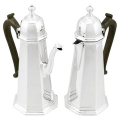 Antikes Cafe Au Lait-Set aus Sterlingsilber im George-I-Stil