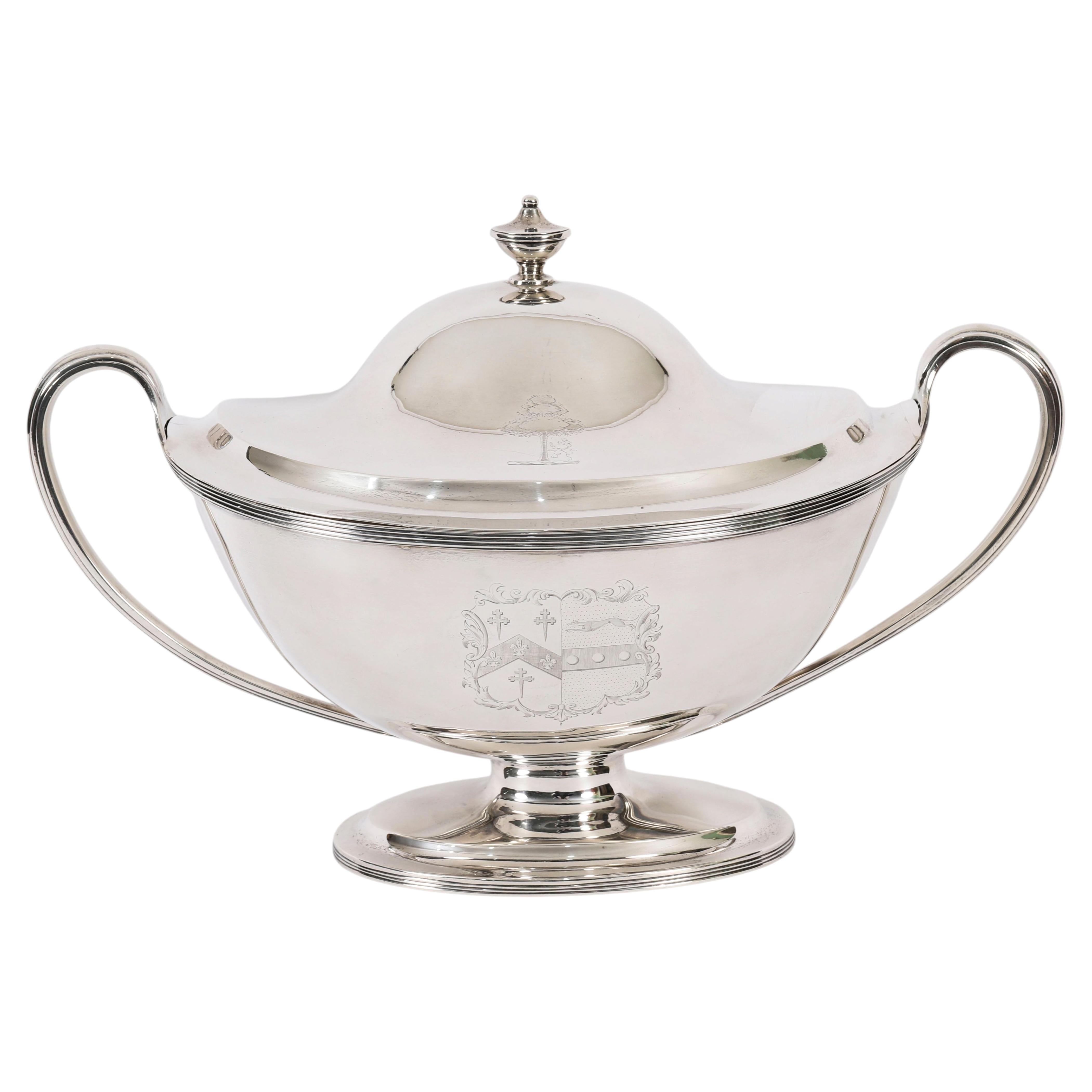 Antique Sterling Silver George III Tureen by William Bennett 19th Century