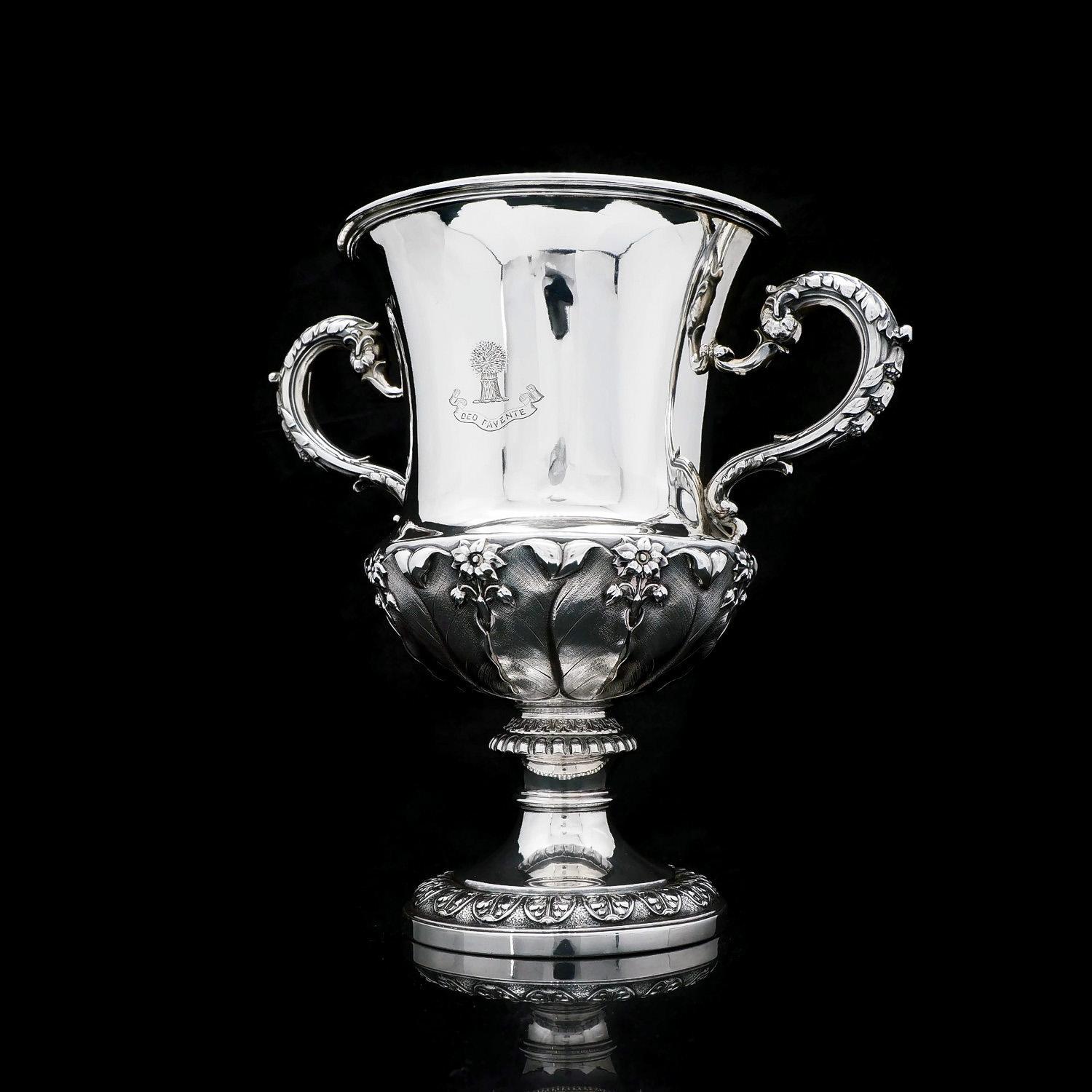 English Antique Sterling Silver Georgian Cup / Vase in Campagna Form, Barnard, 1829