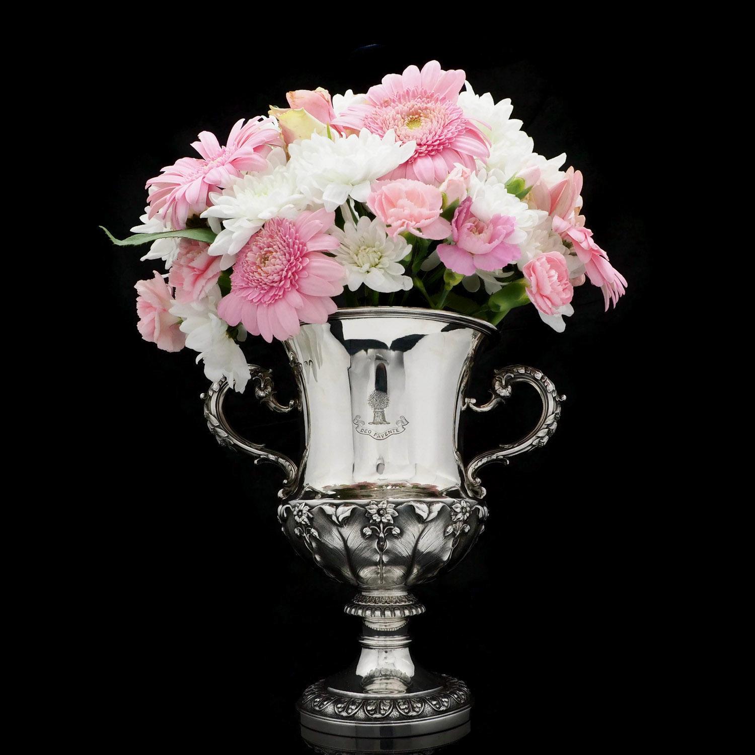 19th Century Antique Sterling Silver Georgian Cup / Vase in Campagna Form, Barnard, 1829