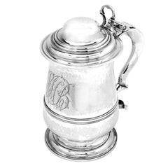 Ancienne tasse à charbon en argent sterling géorgien à couvercle en argent avec couvercle George III, 1780