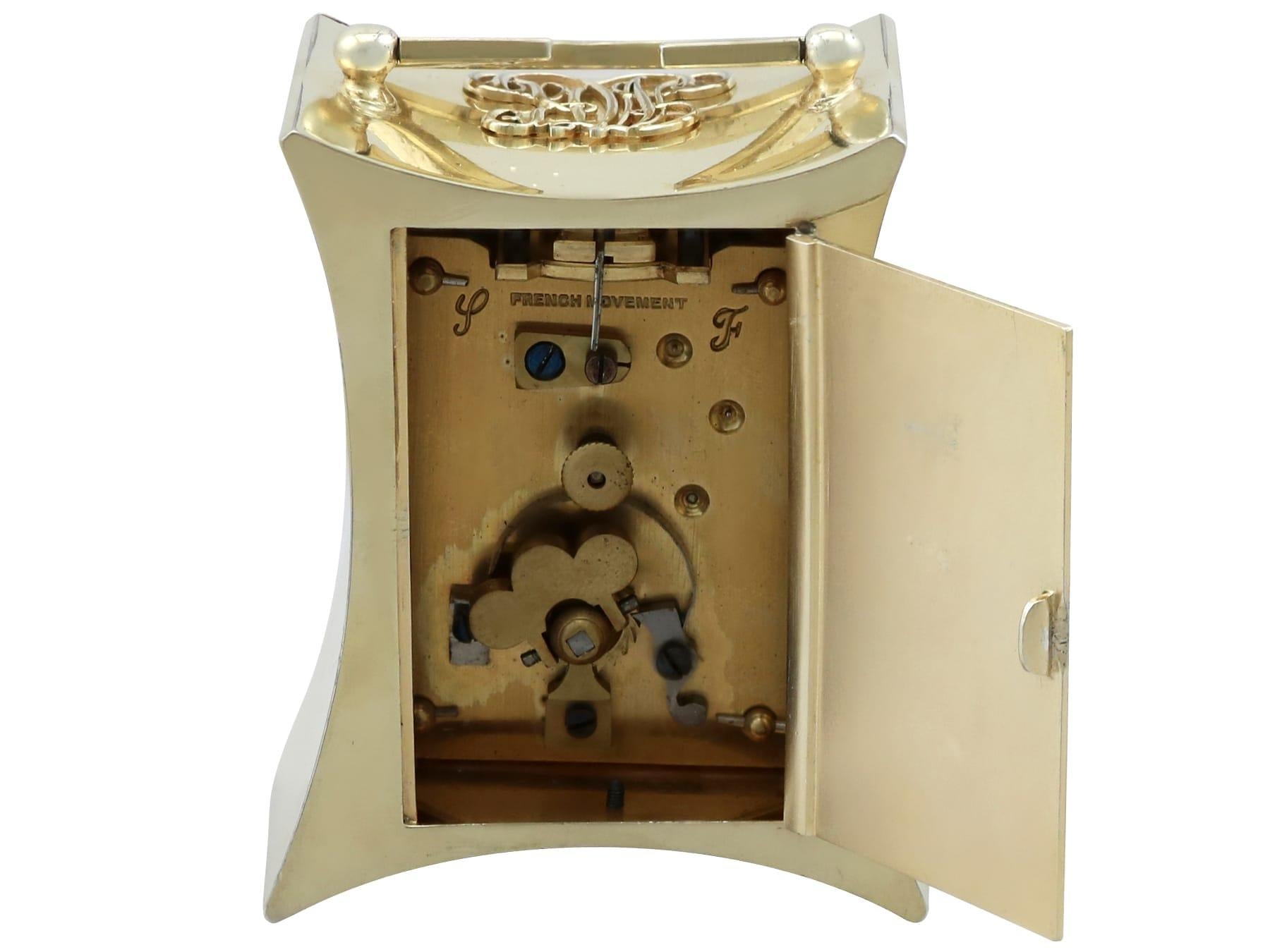 Antique Sterling Silver Gilt and Celluloid Gent's Travelling Vanity Set (1899) For Sale 4