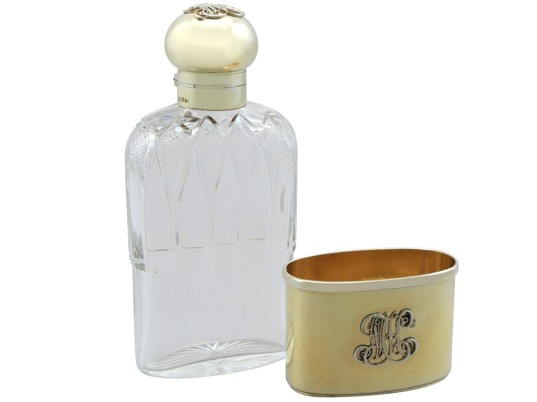 Antique Sterling Silver Gilt and Celluloid Gent's Travelling Vanity Set (1899) For Sale 2