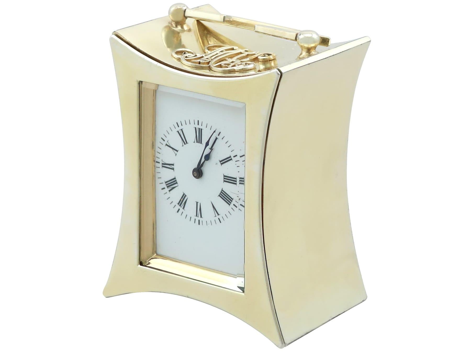 Antique Sterling Silver Gilt and Celluloid Gent's Travelling Vanity Set (1899) For Sale 3