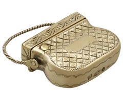 John Wilkinson Antique Sterling Silver Gilt Purse Vinaigrette
