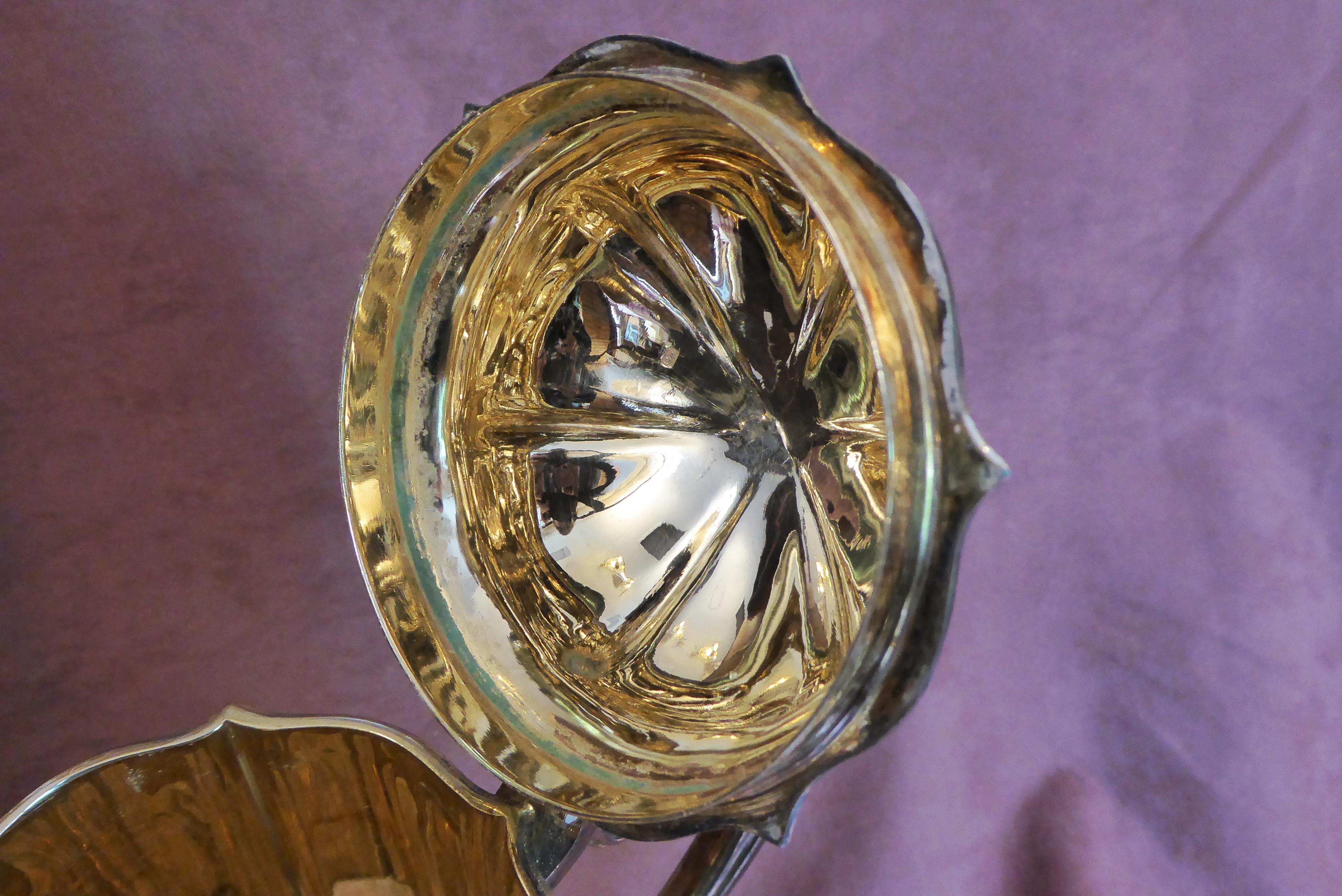 British Antique Sterling Silver Gilt Wine Flagon, 1880 For Sale