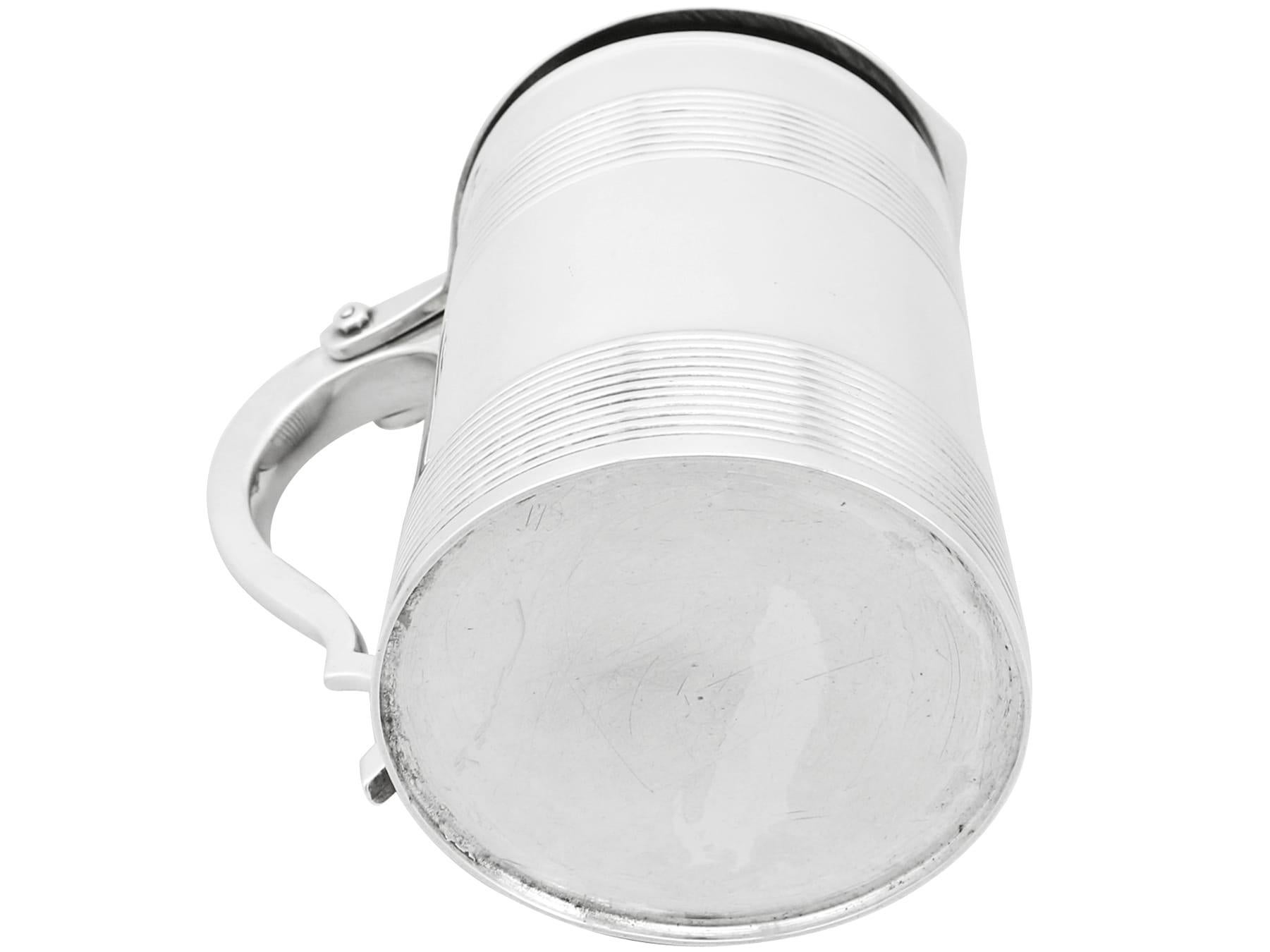 Antique Sterling Silver Half Pint Tankard For Sale 4