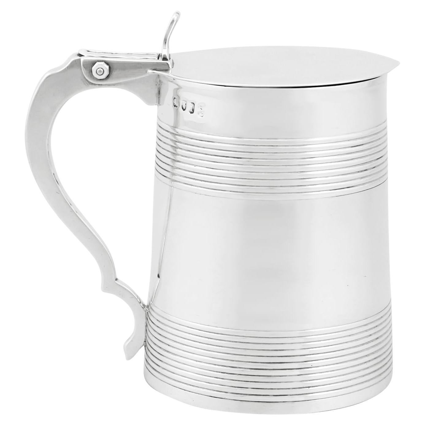 Antique Sterling Silver Half Pint Tankard For Sale