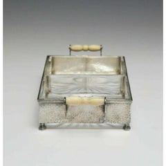 Antique Sterling Silver Hand-Hammered Card Holder