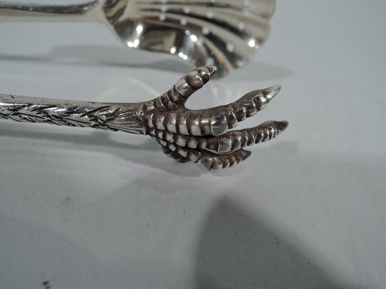 Antique Sterling Silver Ice Tongs by Baltimore Maker Jacobi and Jenkins